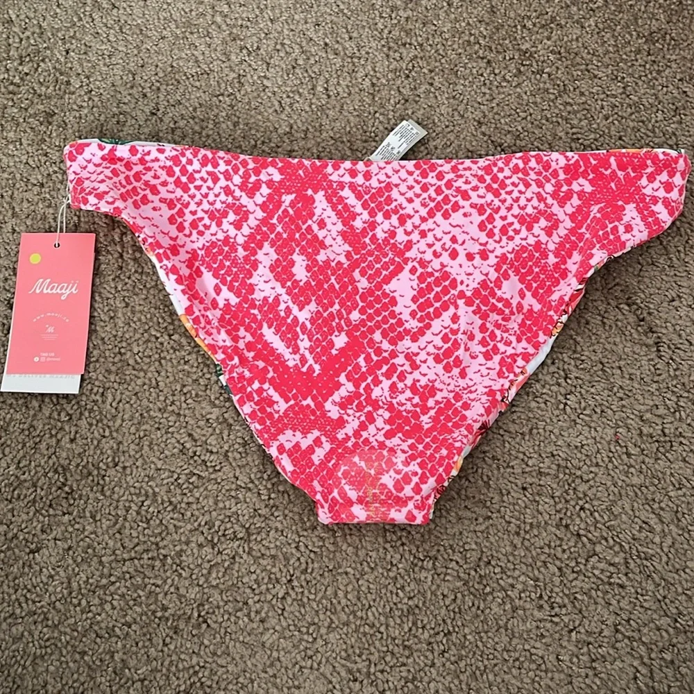 Maaji Carnation Flirt Reversible Bikini Bottoms, NWT - Picture 7 of 8
